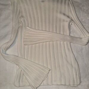 Divided Cream Ribbed Turtleneck Sweater